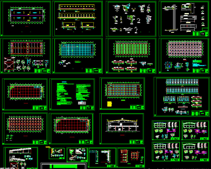 乌兰浩特二层全钢结构超市图纸